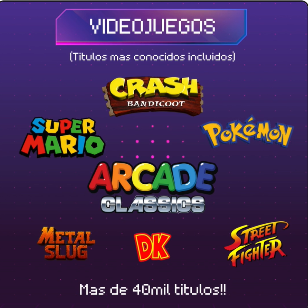 Consola de juegos retro de los 90's